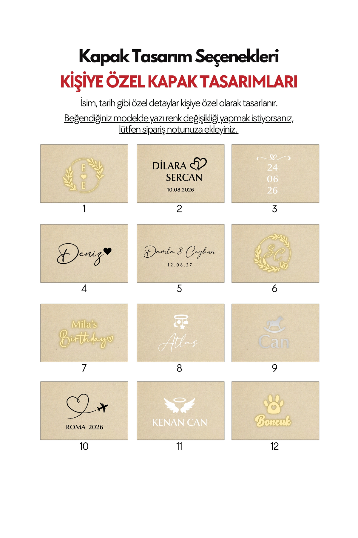 Norm Design M Klasik, KETEN | Düğün, Bebek Anı Kutusu | Fotoğraf Saklama | Kişiselleştirilebilir | Krem fotoğrafı 6 (önizleme)