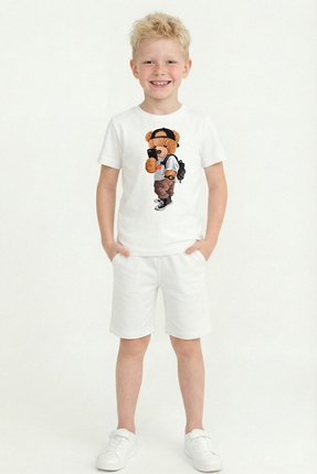 par lingerie pl Erkek Çocuk Baskılı Şortlu Takım B2