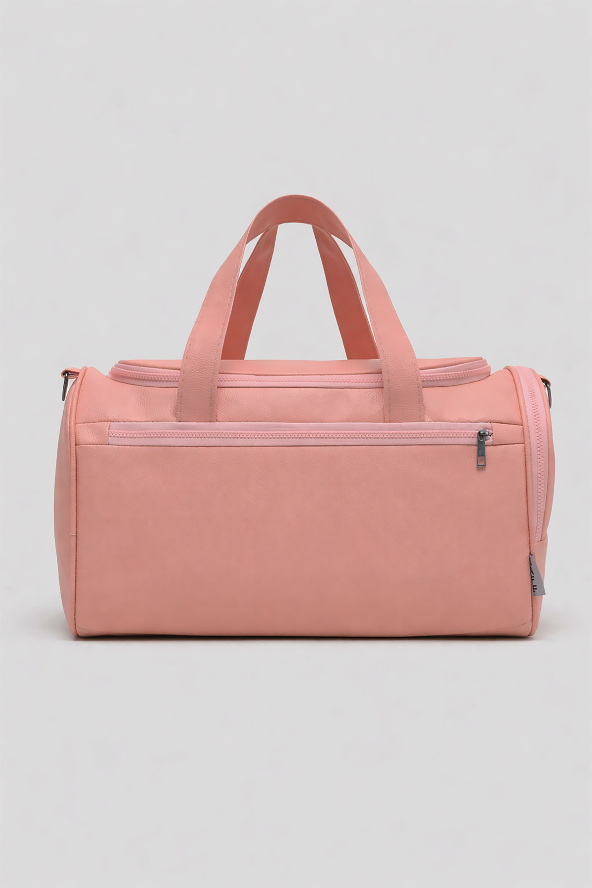 KAFF  Pudra Suni Deri Yan Ayakkabı Bölmeli Unisex Geniş Hacimli Seyahat Spor Fitness Spor Çantası - 00124 - Görsel 2