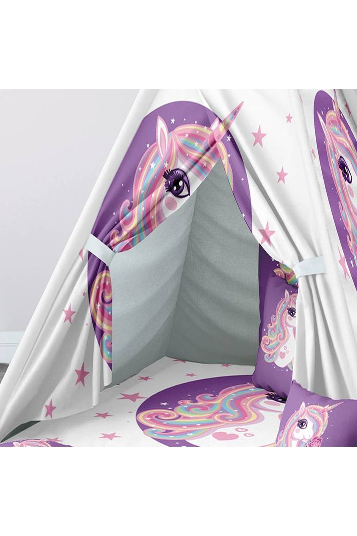 instababyrooms Çocuk Oyun Çadırı Unicorn Dijital Baskılı fotoğrafı 3 (önizleme)