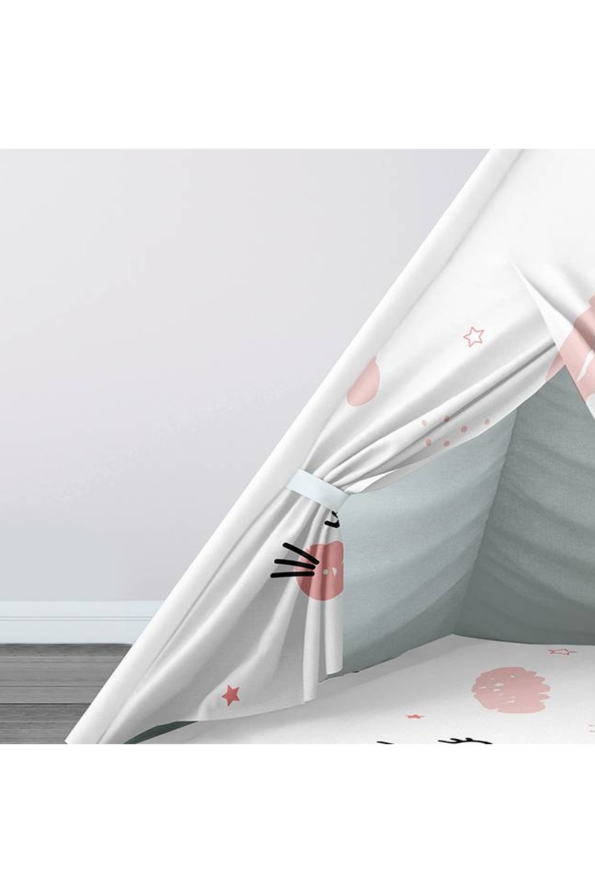 instababyrooms Çocuk Oyun Çadırı Tavşan Dijital Baskılı fotoğrafı 2 (önizleme)