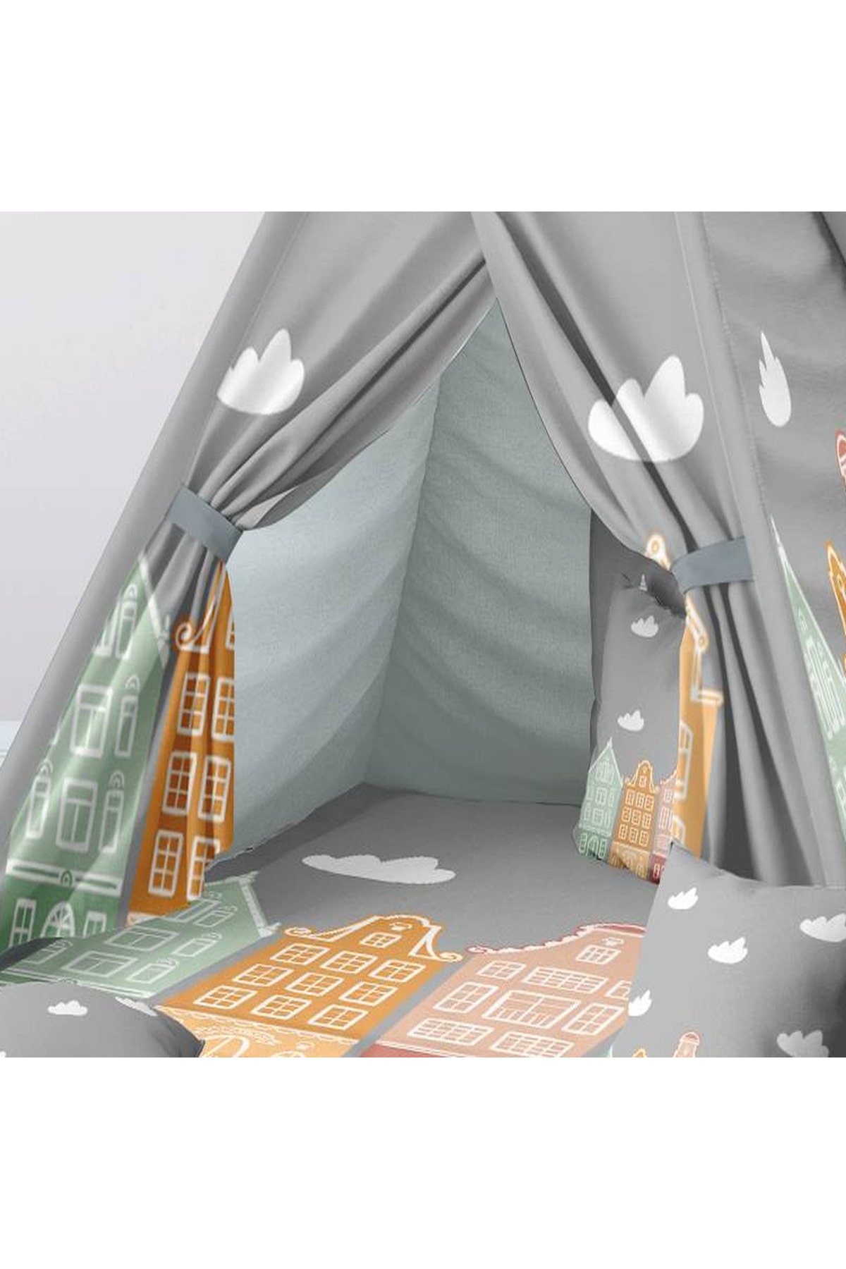 instababyrooms Çocuk Oyun Çadırı Evler, şehir silüeti Dijital Baskılı fotoğrafı 3 (önizleme)