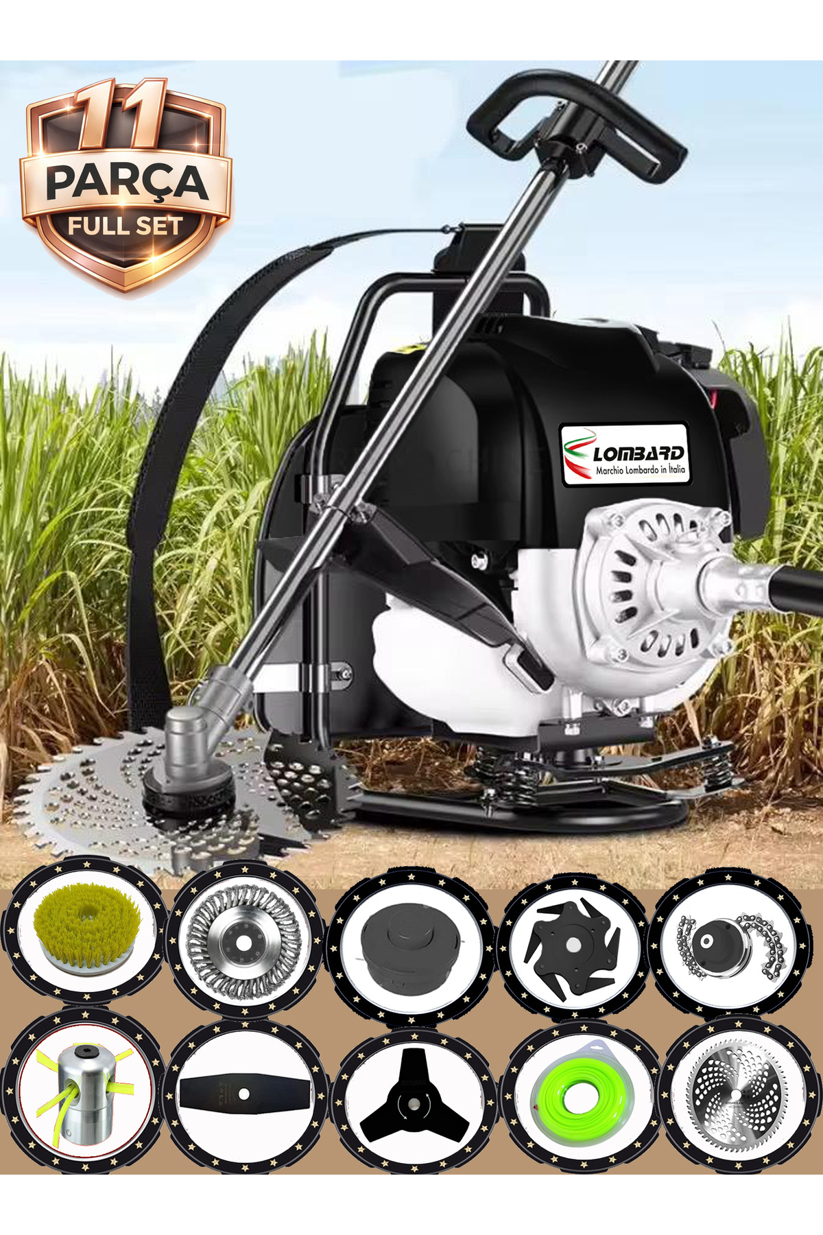 Cros LOMBARD Italy VENEZIA V-TEC 800 Sırt Tipi Benzinli Ot Çalı