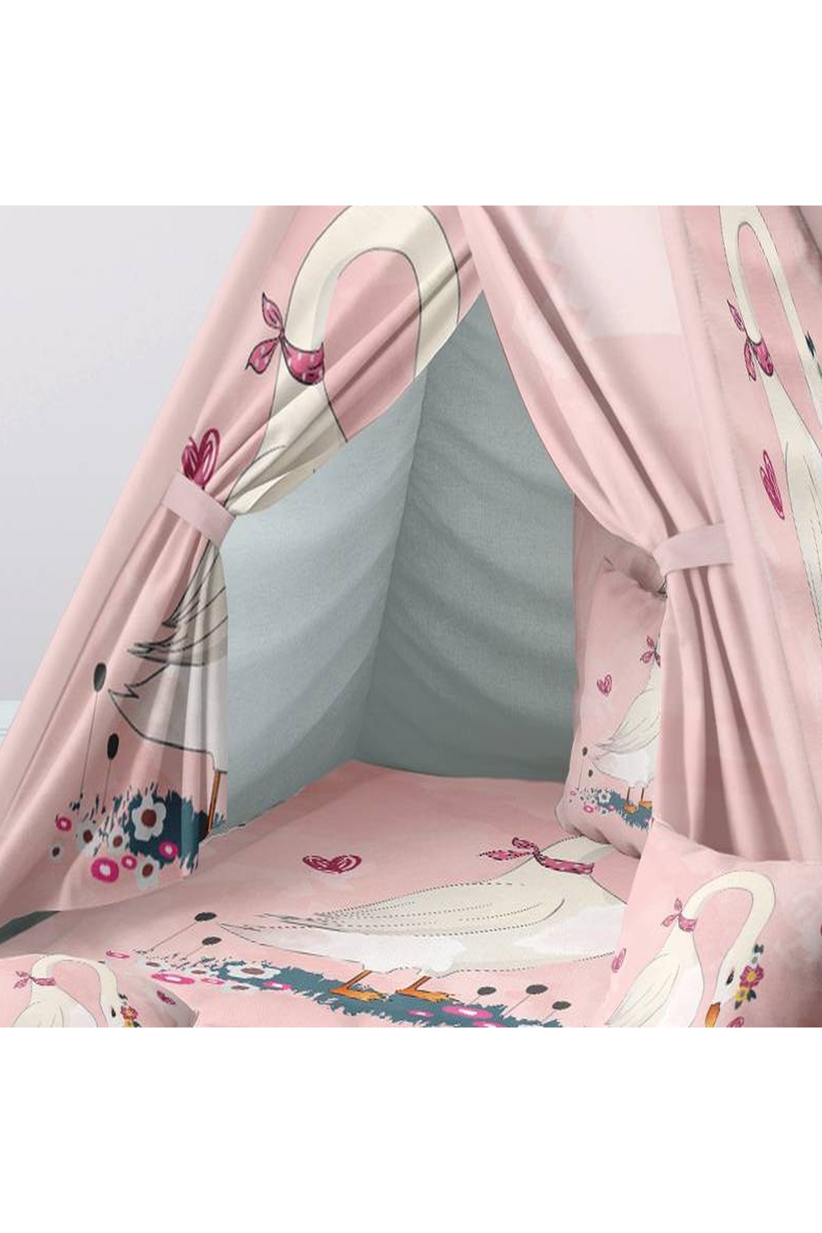 instababyrooms Çocuk Oyun Çadırı Kuğu ailesi Dijital Baskılı fotoğrafı 3 (önizleme)
