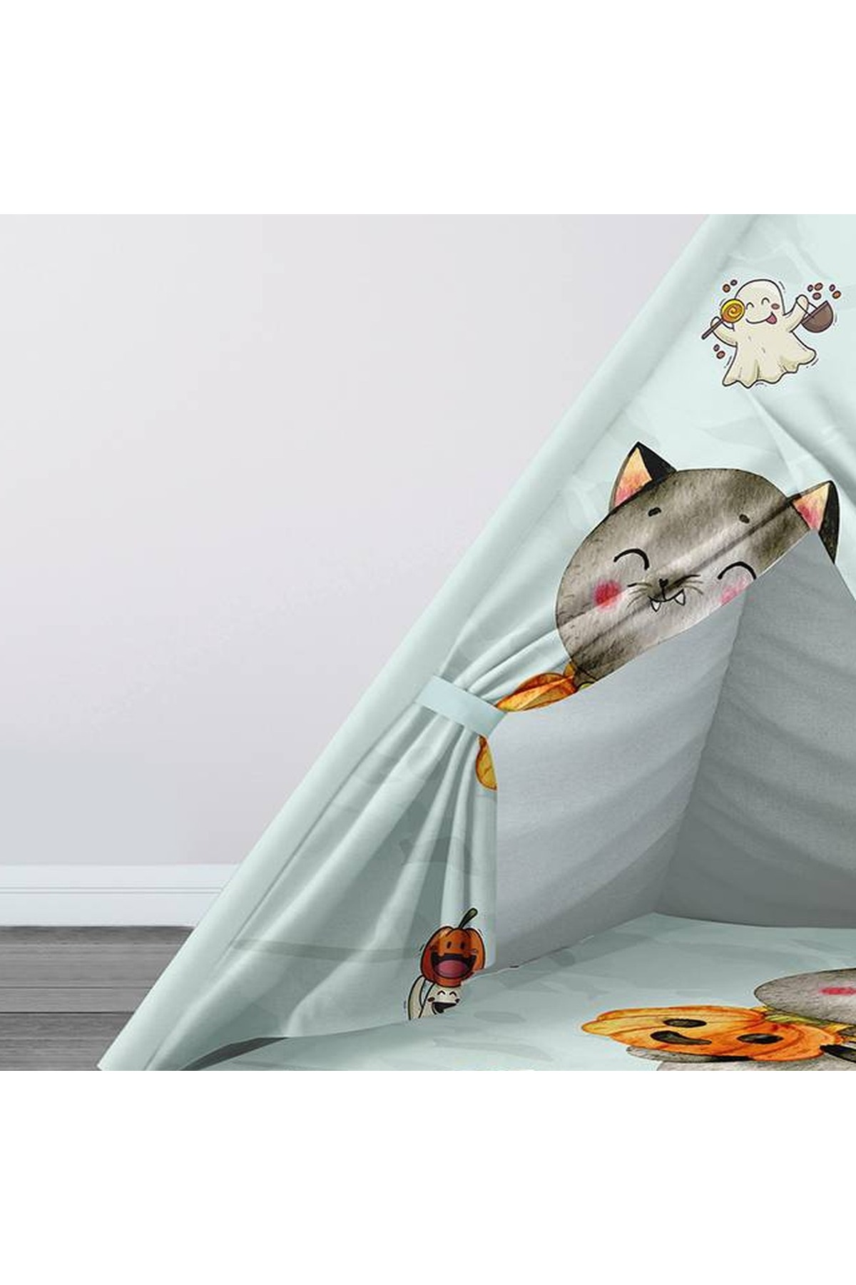 instababyrooms Çocuk Oyun Çadırı Kedi ve Hayaletler Dijital Baskılı fotoğrafı 2 (önizleme)