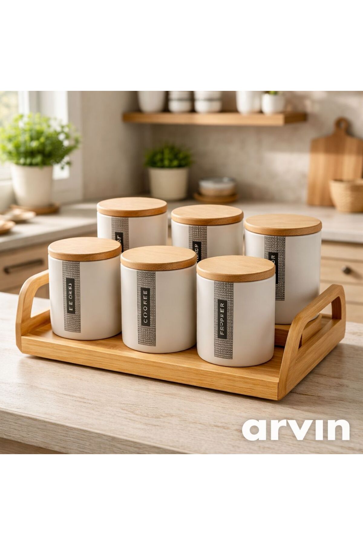 Tutku Ahşap Standlı 6`lı Baharat Seti - Fiyatı, Yorumları