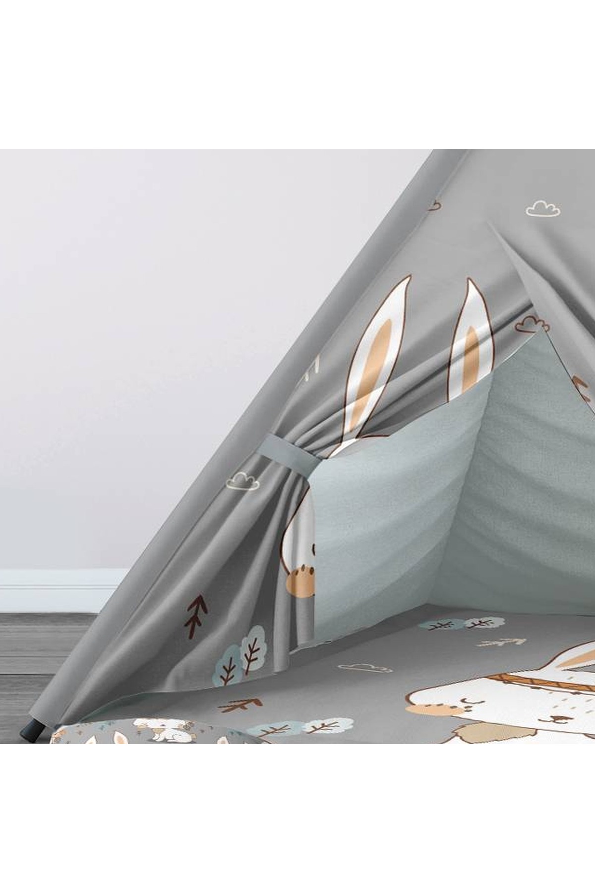 instababyrooms Çocuk Oyun Çadırı Orman Hayvanları/Tavşan Dijital Baskılı fotoğrafı 2 (önizleme)