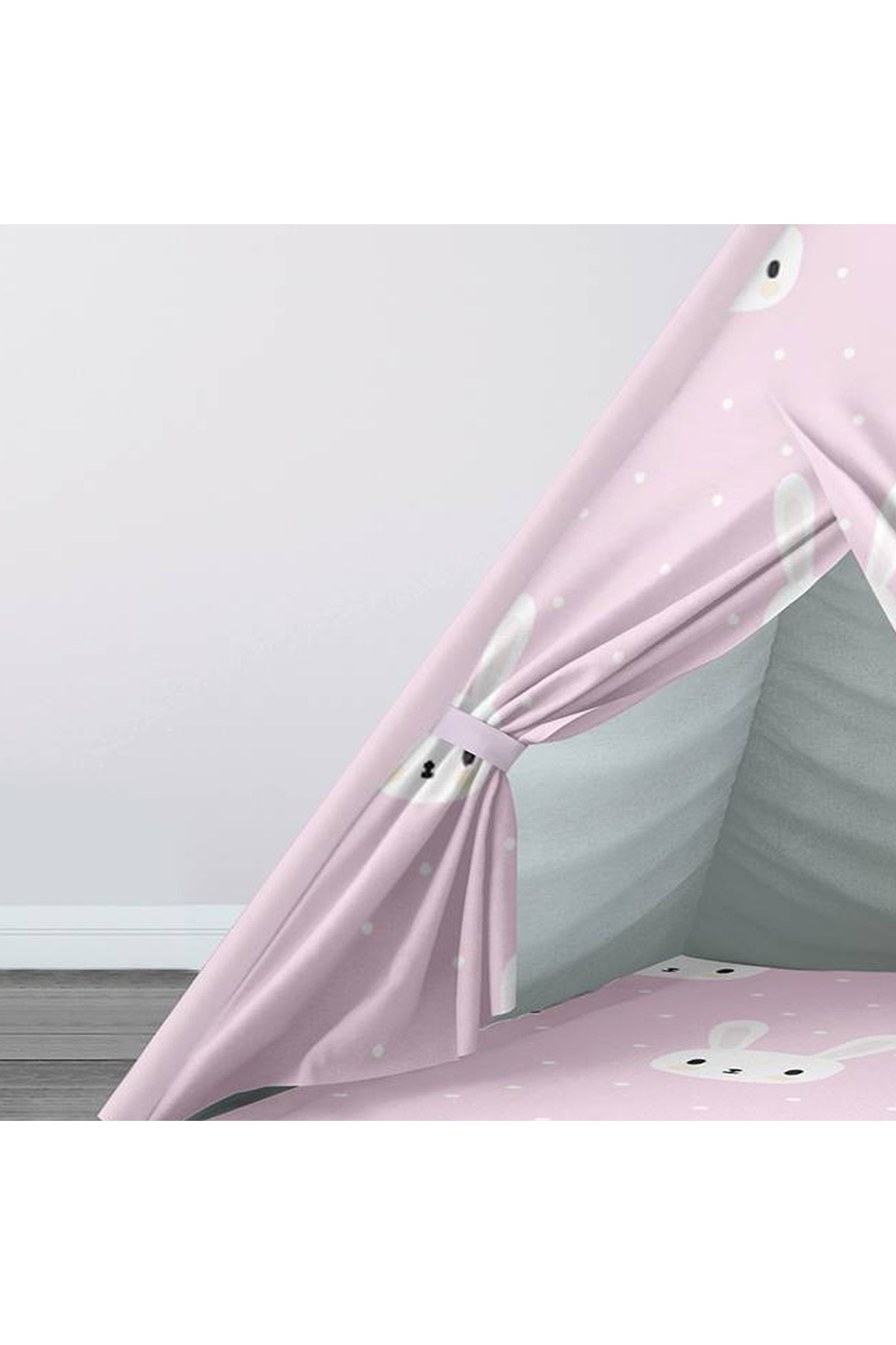 instababyrooms Çocuk Oyun Çadırı Tavşanlar Dijital Baskılı fotoğrafı 2 (önizleme)