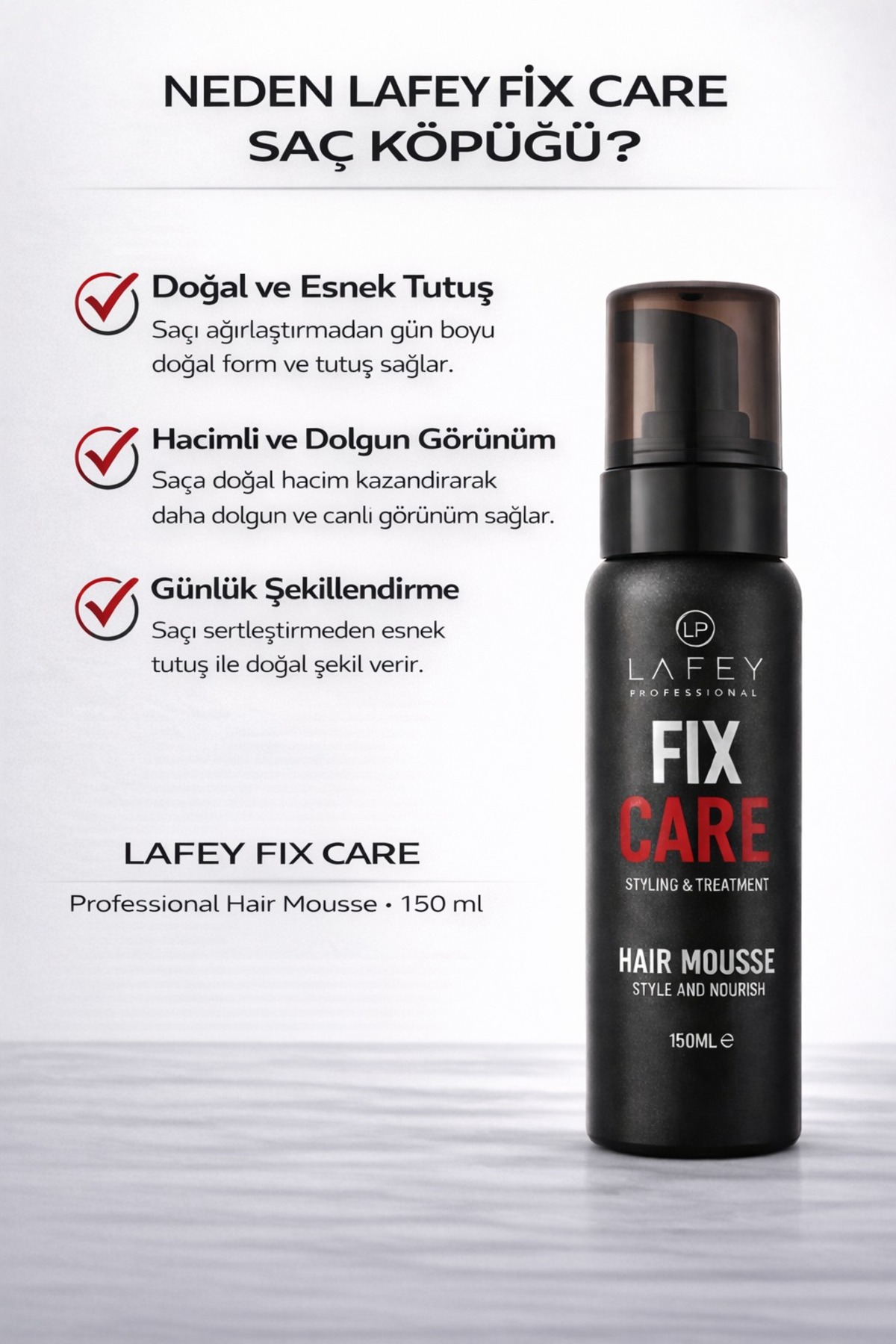 FIX CARE Hacim Kazandıran Saç Şekillendirici Köpük 150 ml — LFYFIX012539 — تصویر 3 از 4
