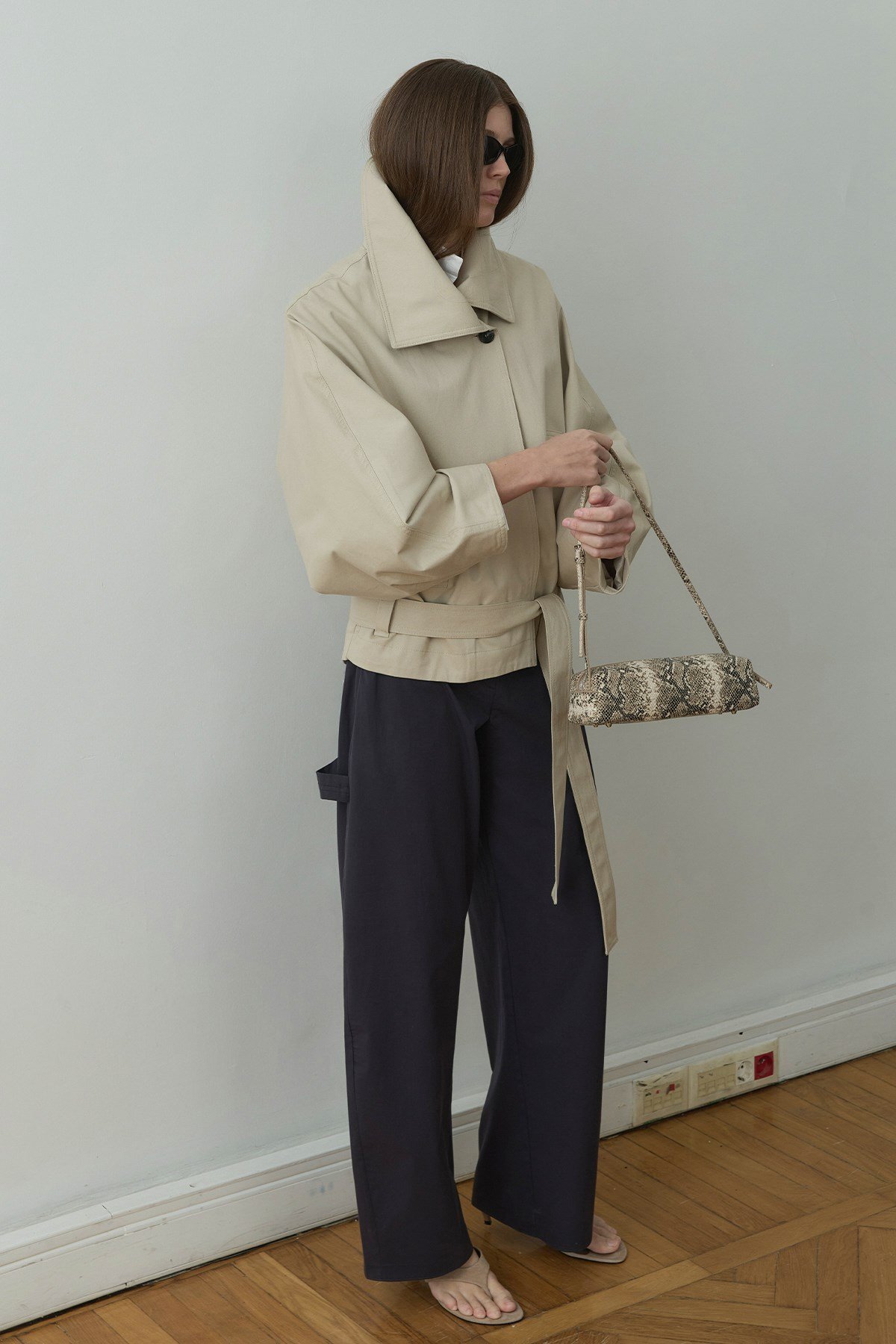 Suud Collection Taş Millie Yarasa Kol Trençkot