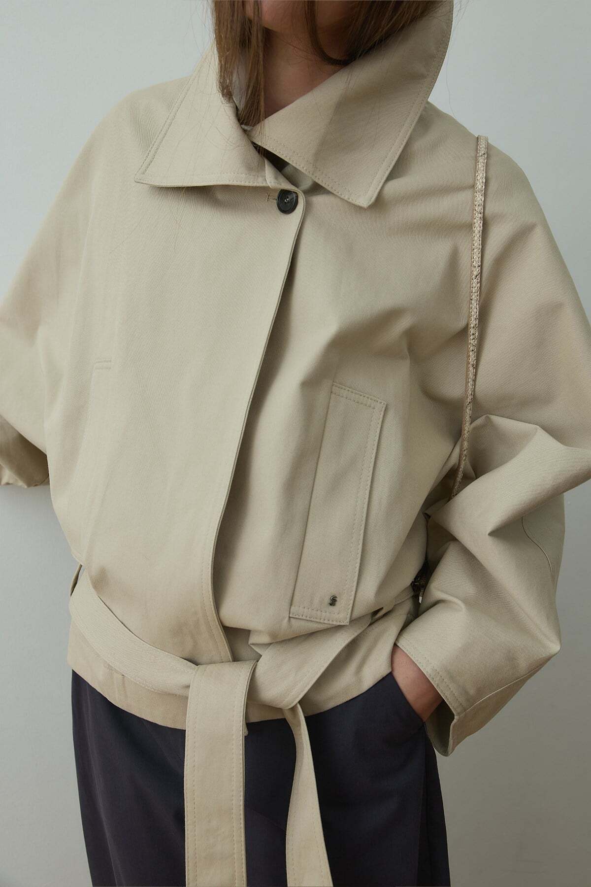 Suud Collection Taş Millie Yarasa Kol Trençkot görsel 8