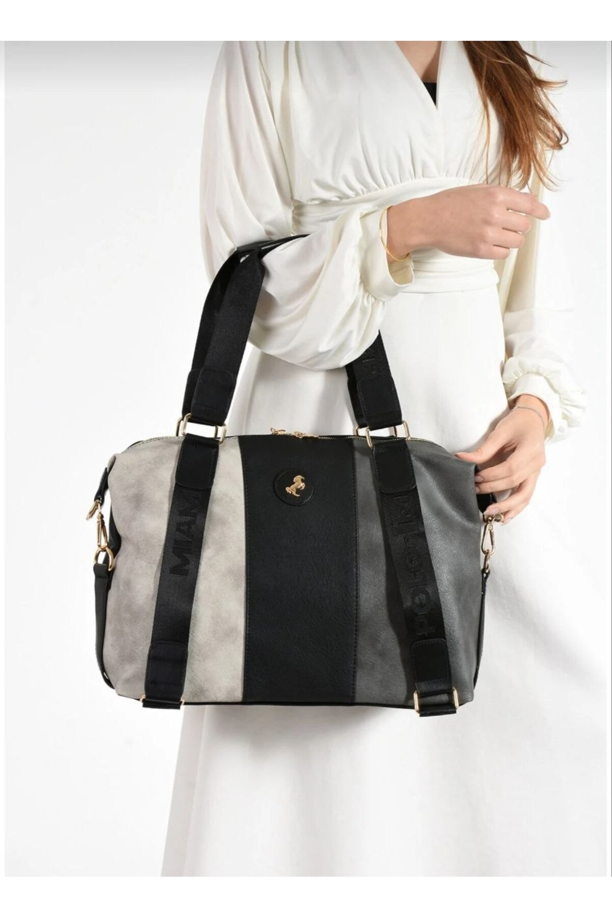 MİAMİ POLO WOMEN 'S SHABBY SOFT OVERSIZED HAND AND SHOULDER BAG (SIZE 28X34 CM )