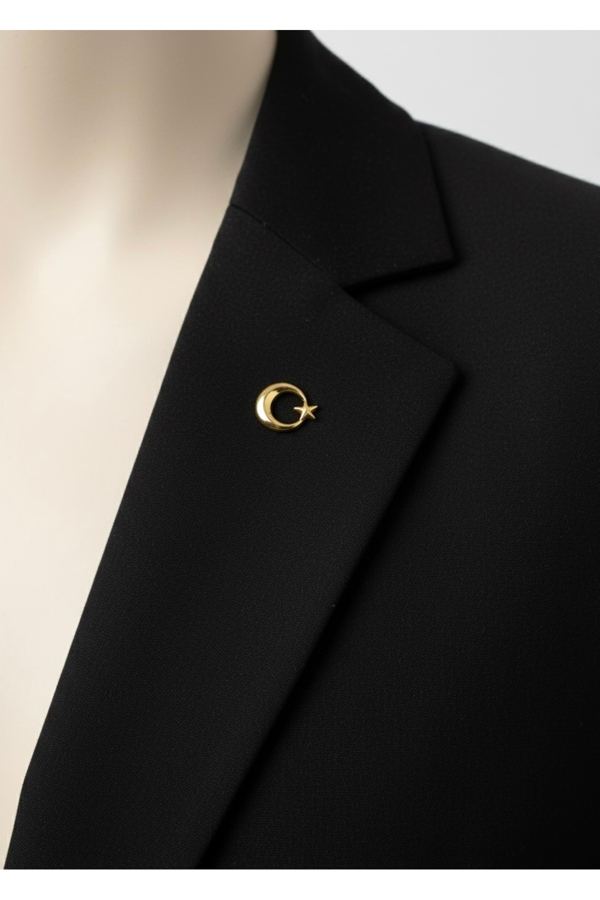 Gold Moon Star Collar Badge 1 Piece