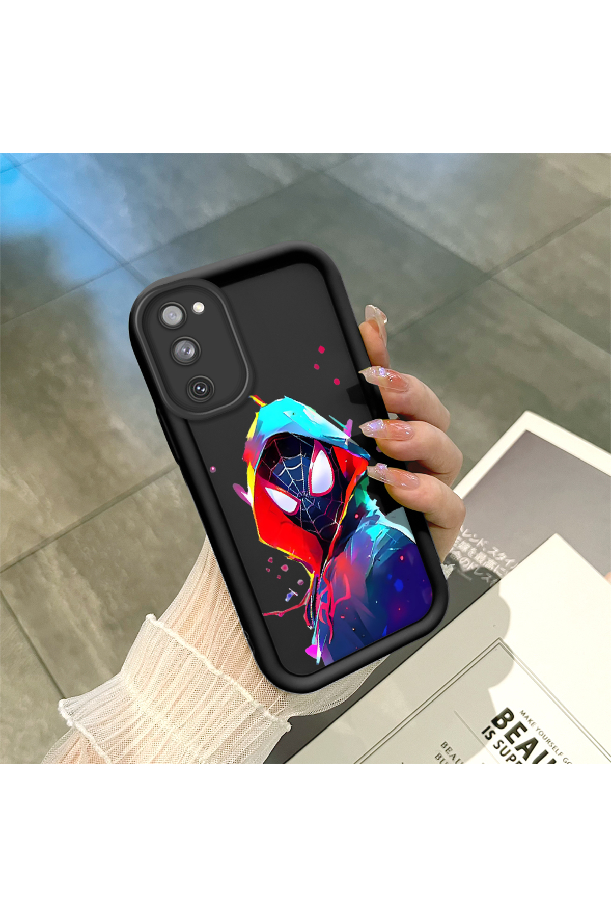 Black Silicone Case for Samsung Galaxy S20 FE 4G/5G Shockproof Camera Protected Spider-Man