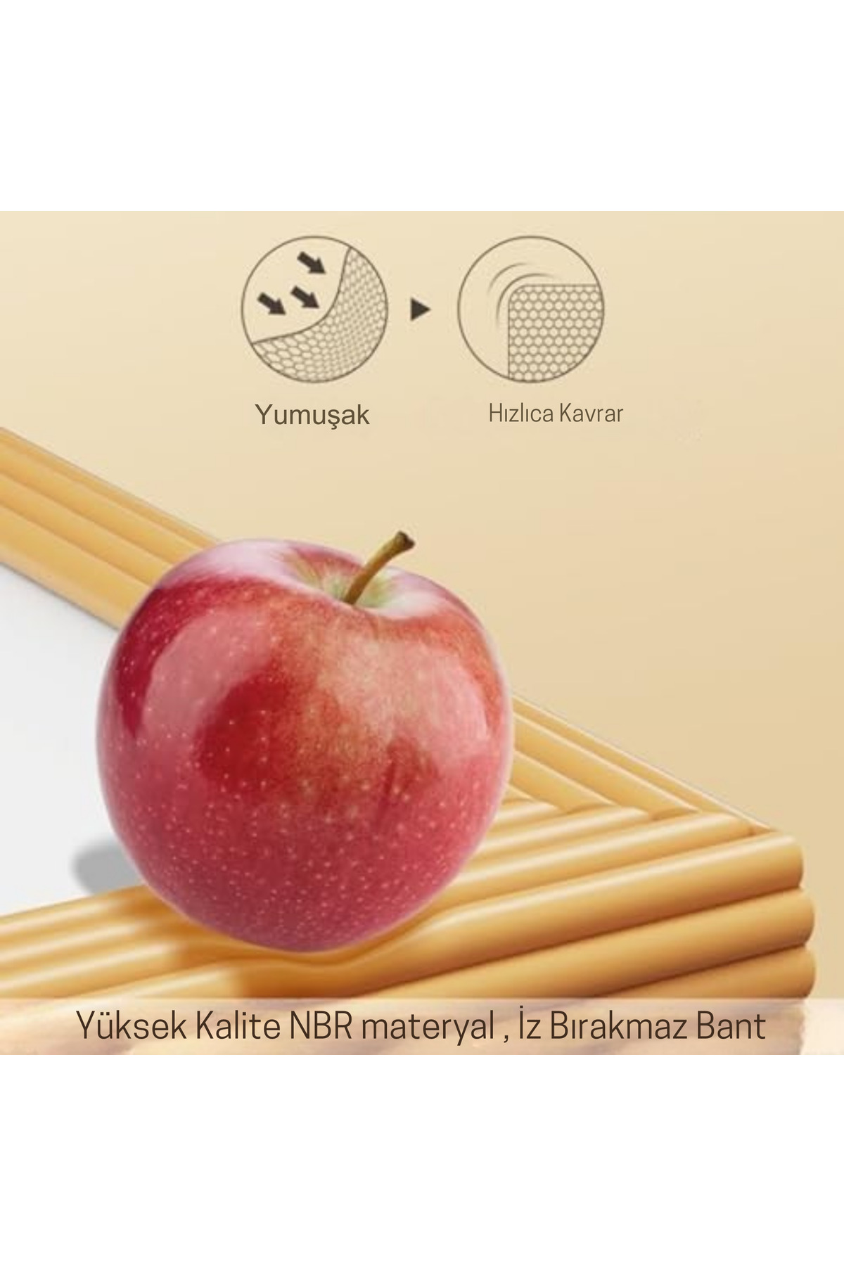 Miningaa 3M Bant Hediyeli Beyaz Renk Çok Amaçlı Kauçuk Kenar Koruyucu 8x200cm fotoğrafı 7 (önizleme)