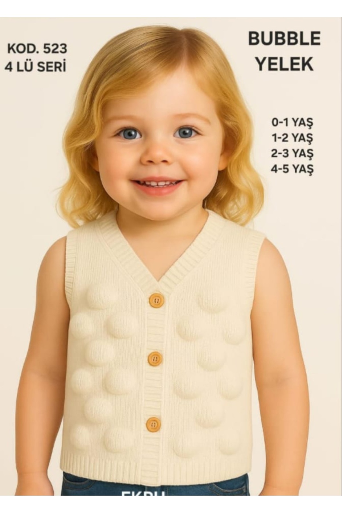BABYLY Bebek Duble Dikişsiz Yelek fotoğrafı 2 (önizleme)