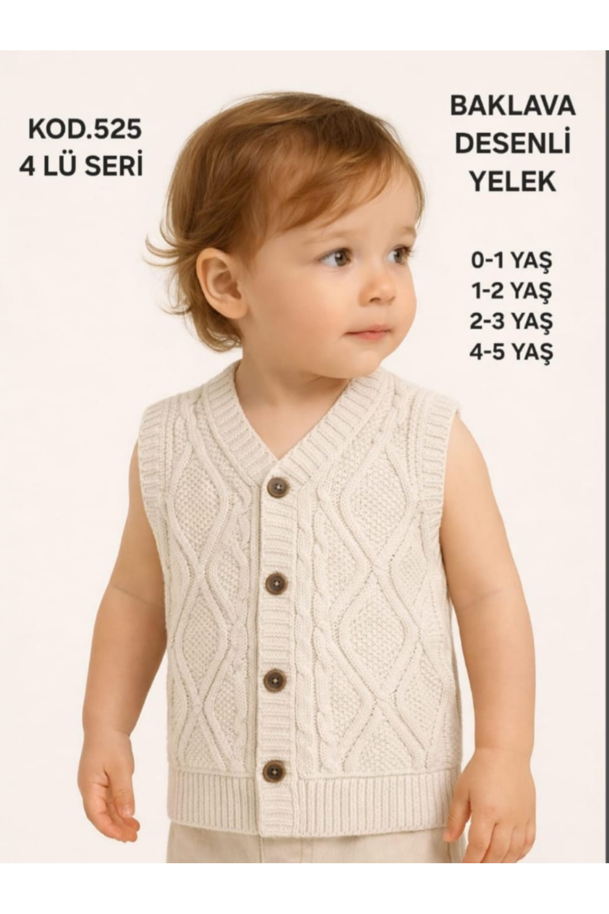 BABYLY Bebek ve çocuk triko Yeleği 1.2.3.4.5.yaş dikişsiz fotoğrafı 2 (önizleme)