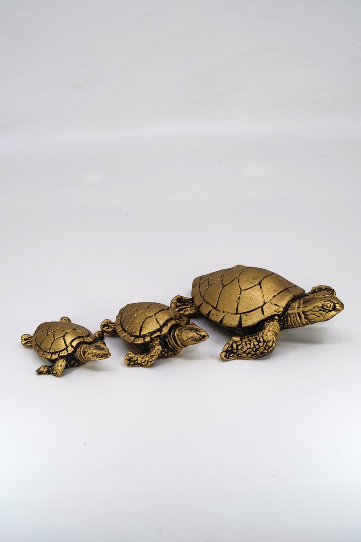 Triple Turtle Sculpture Set