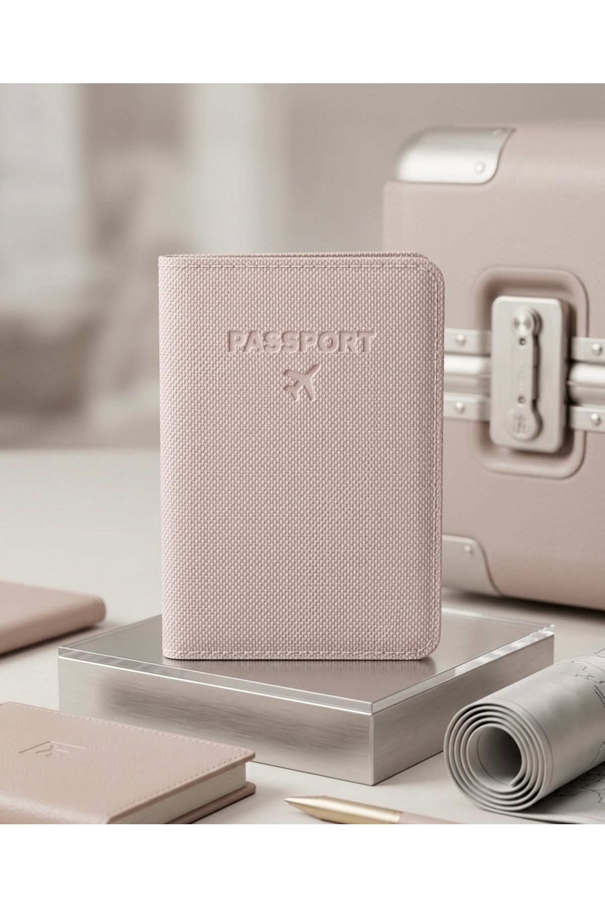 Vegan Leather Credit Card Holder Money Split Passport Case Passport Holder Bag