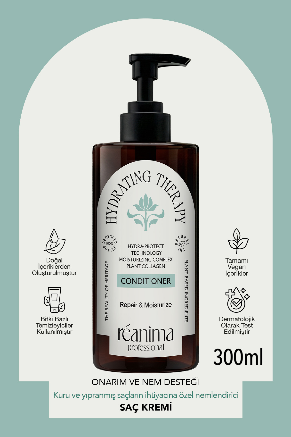 Hydrating Therapy Onarıcı Şampuan Saç Kremi Nemlendirici Maske Durulanmayan Saç Sütü Dörtlü Set — HYD-THR-SET — تصویر 4 از 6
