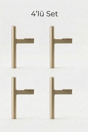 NİKSA METAL Füze Ayak Bonj-17cm4'lü Set-Modern Metal Mobilya Ayağı-Koltuk Kan...