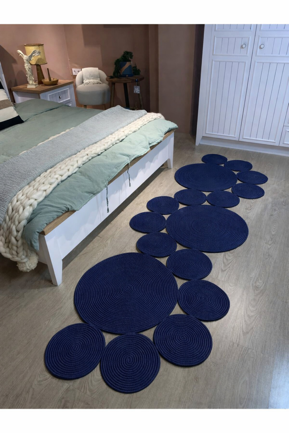 Snake Wicker Jute Beige Runner Rug