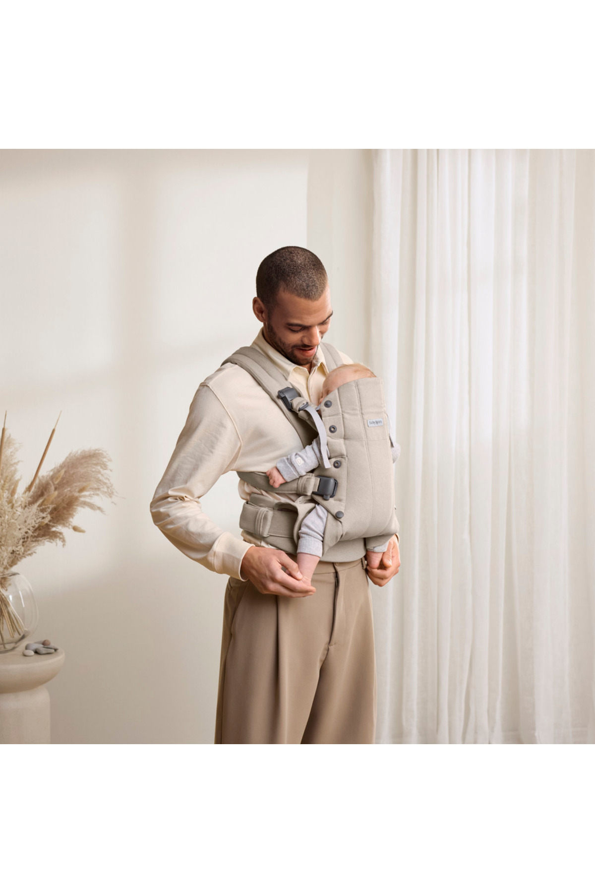 BabyBjörn Kanguru Harmony Woven Melange Light Beige fotoğrafı 5 (önizleme)