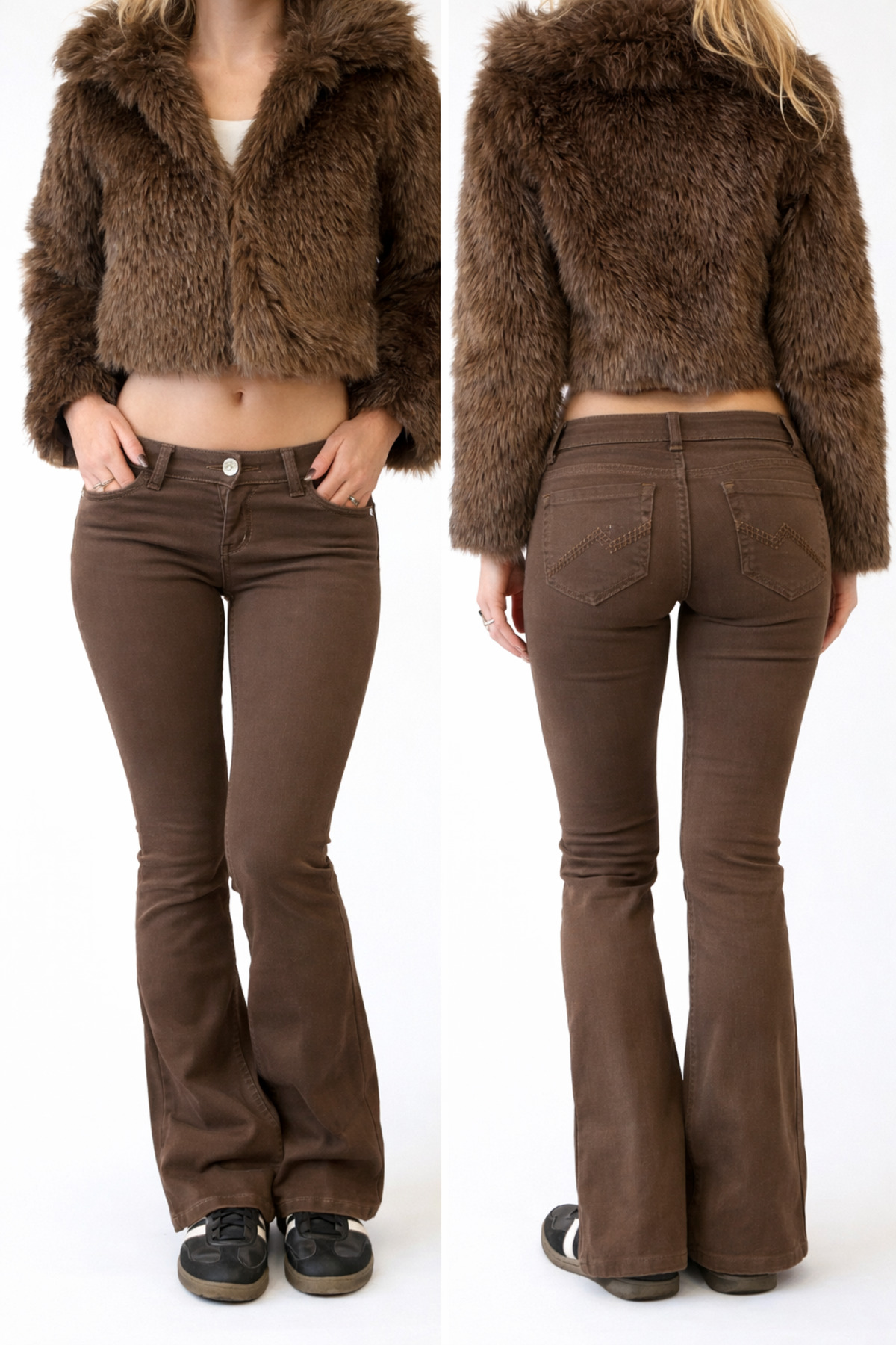 Messy Girls  Kadın Düşük Bel İspanyol Paça Jean