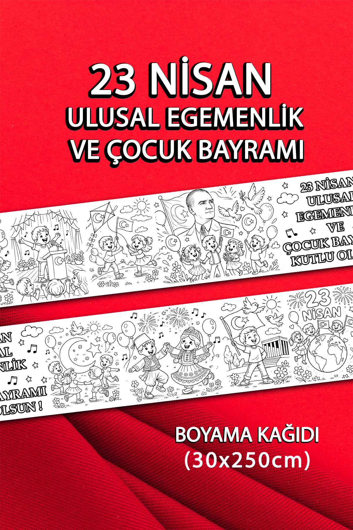 April 23 Giant Coloring Paper Model2 30cm x 250cm