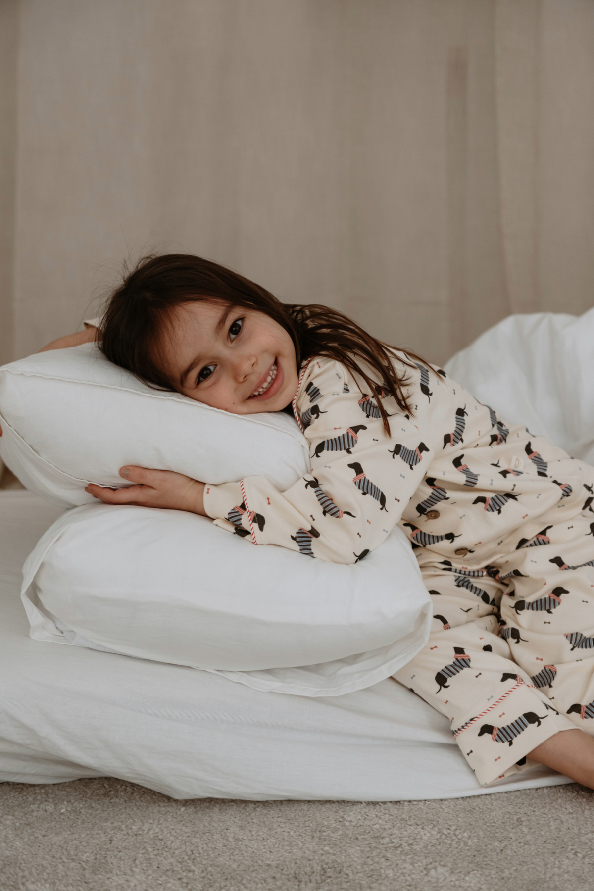 Oh La La Koala For Little Ones Köpek Baskılı Yaka Detaylı Çocuk Pijama Takımı fotoğrafı 2 (önizleme)