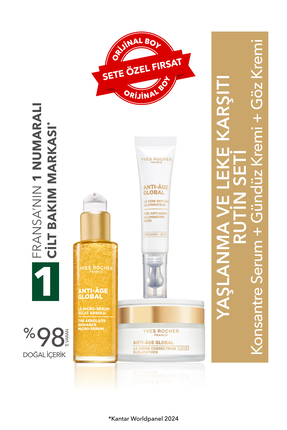 Yves Rocher Yaşlanma ve Leke Karşıtı Rutin Seti- Konsantre Serum 30 ml & Günd...