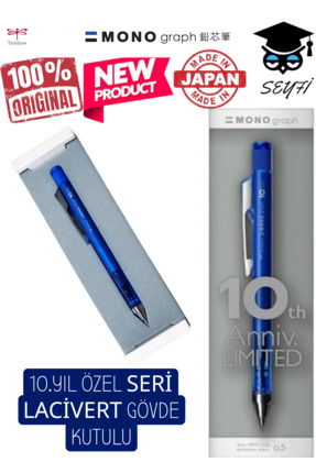 SEYFİKİRTASİYE tombow mono graph 0,5 mm 10.YIL ÖZEL SERİ LACİVERT GÖVDE KUTULU