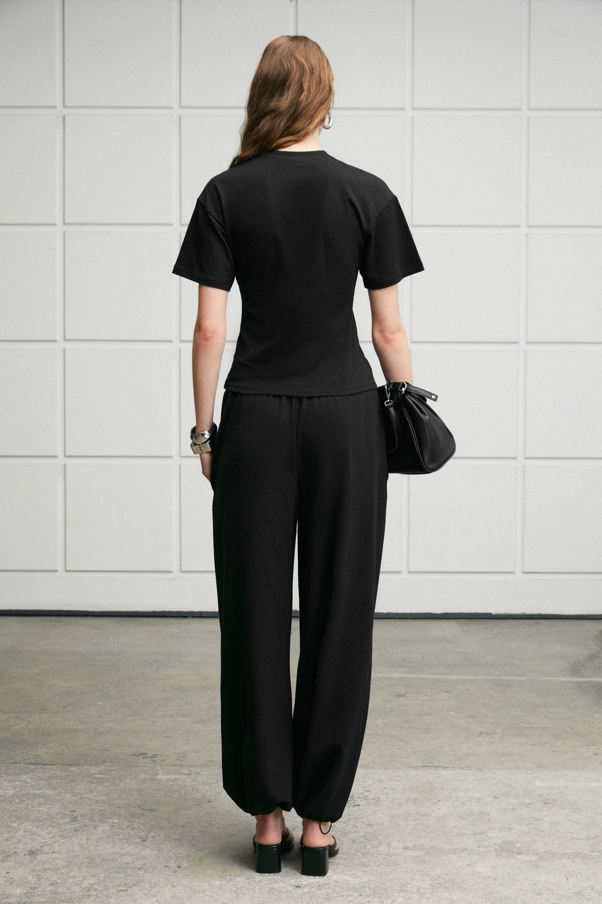 GRIMELANGE  LAVINYA Kadın Yumuşak Kumaşlı %100 Pamuk Baskı Detaylı Siyah T-Shirt - Görsel 6