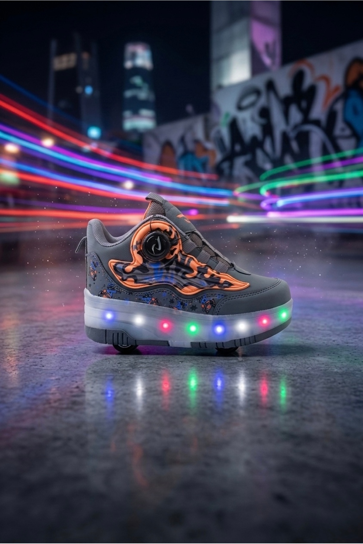 ROCKY  LED Işıklı Patenli Çocuk Ayakkabısı-Tekerlekli Sneaker - Görsel 2