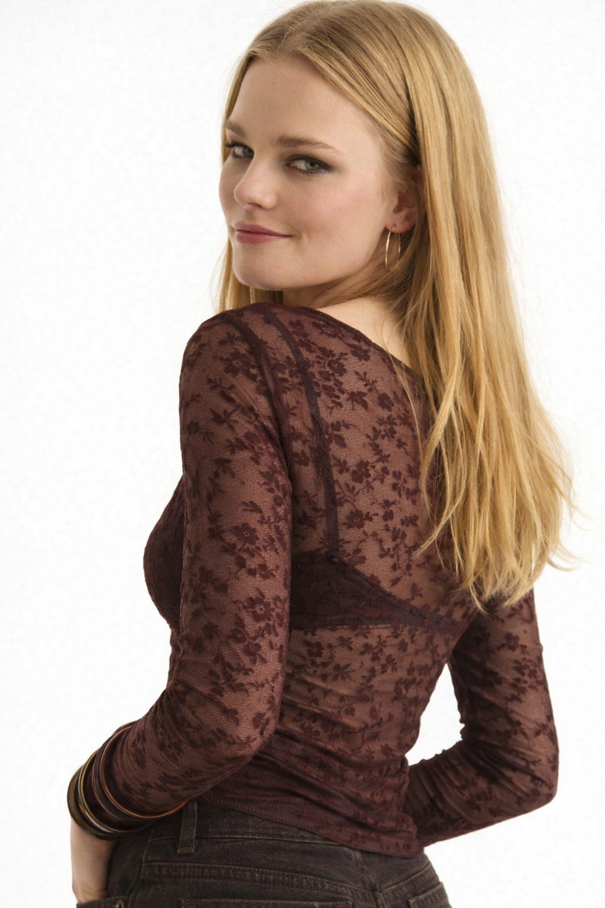 pantofashion  Kadın bisiklet Yaka Dantel Bluz - Görsel 2