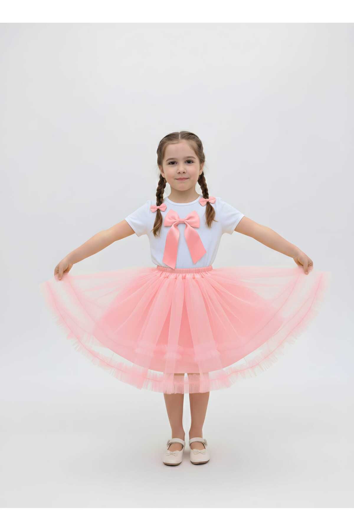 APRIL 23 TUTU SKIRT AND BOWTIE COMBED COTTON