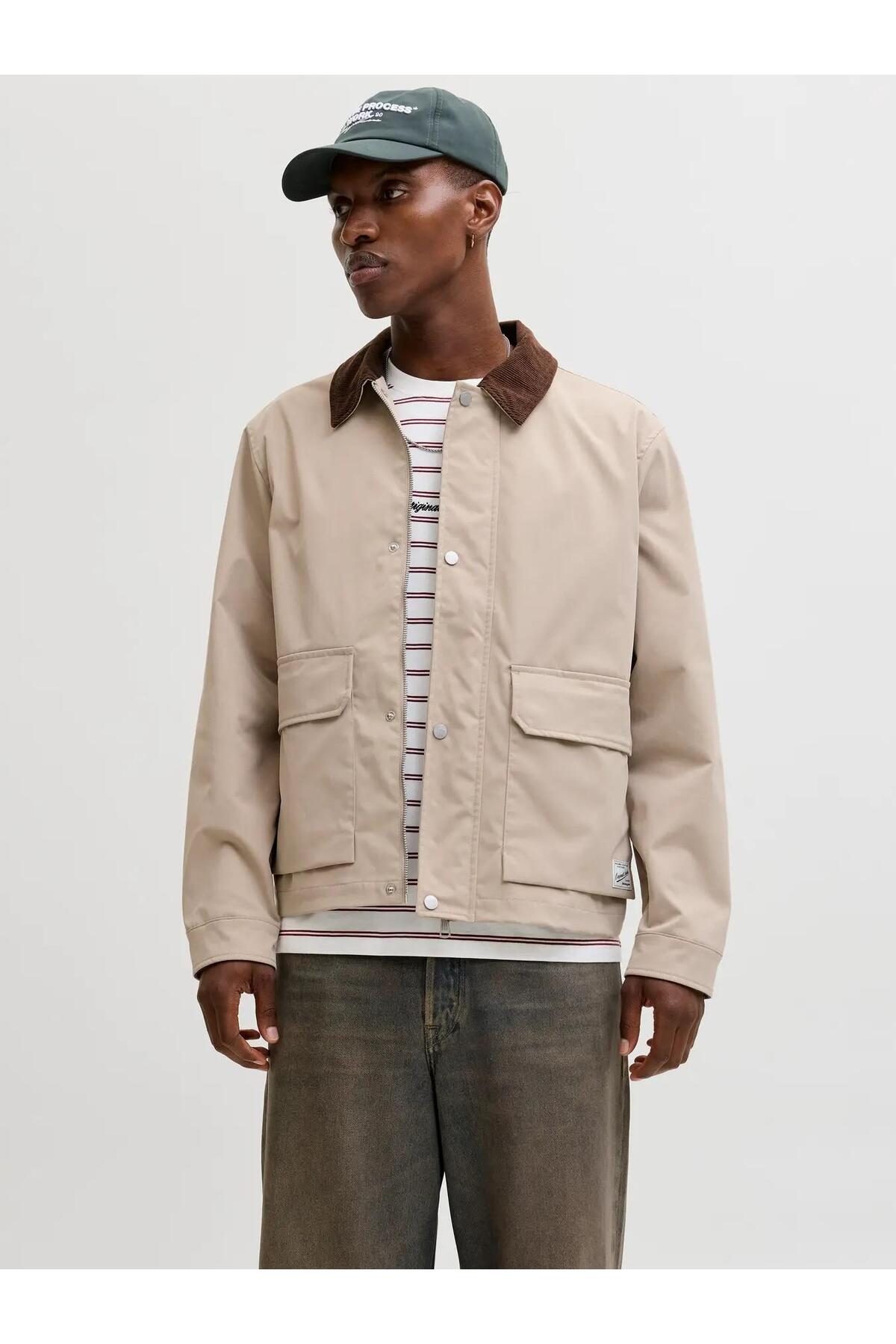 Jack & Jones  Erkek Bej Jorcatskılls Barn Jacket Sn Ceket 12291660-Crockery