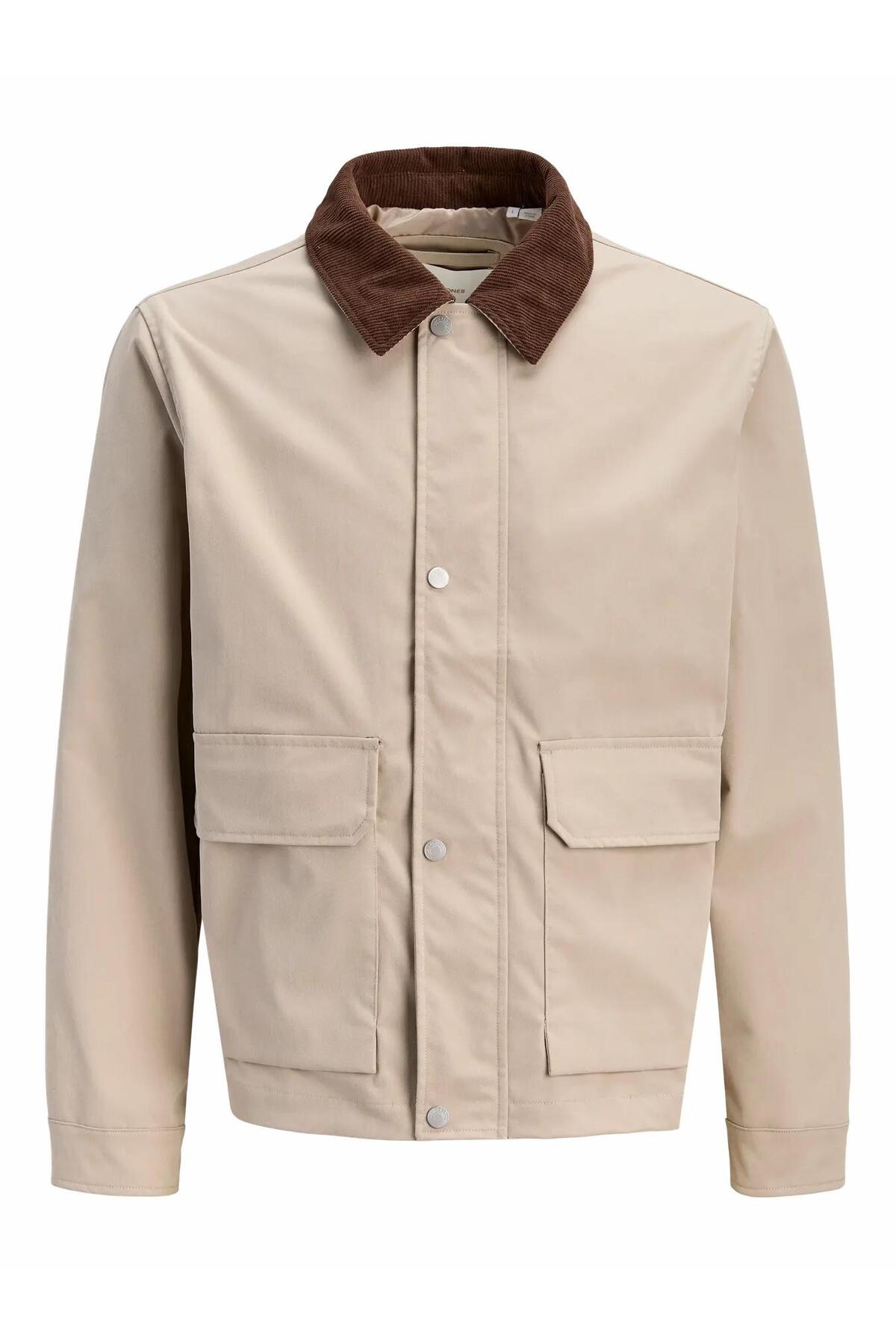 Jack & Jones  Erkek Bej Jorcatskılls Barn Jacket Sn Ceket 12291660-Crockery - Görsel 5