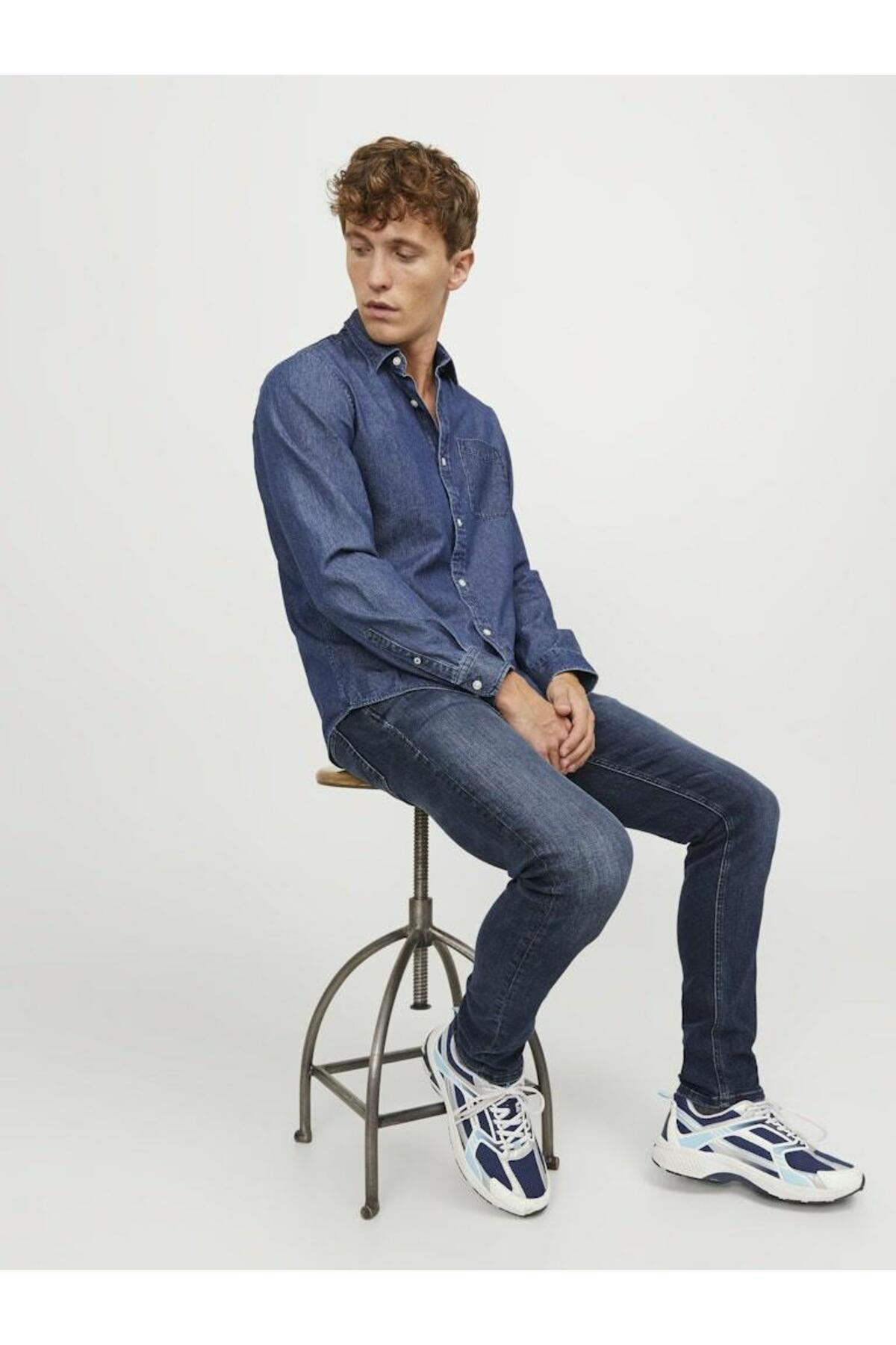 Jack & Jones  Jack Jones Glenn Orjınal 812 Erkek Jeans 12173407 - Görsel 4