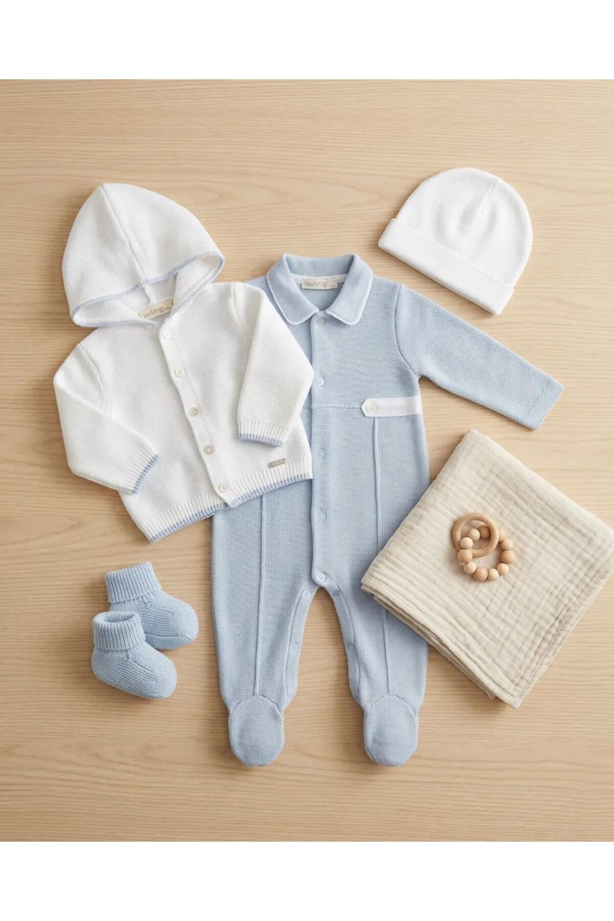 Mummys Love Boy's Blue Jumpsuit and Cardigan Set