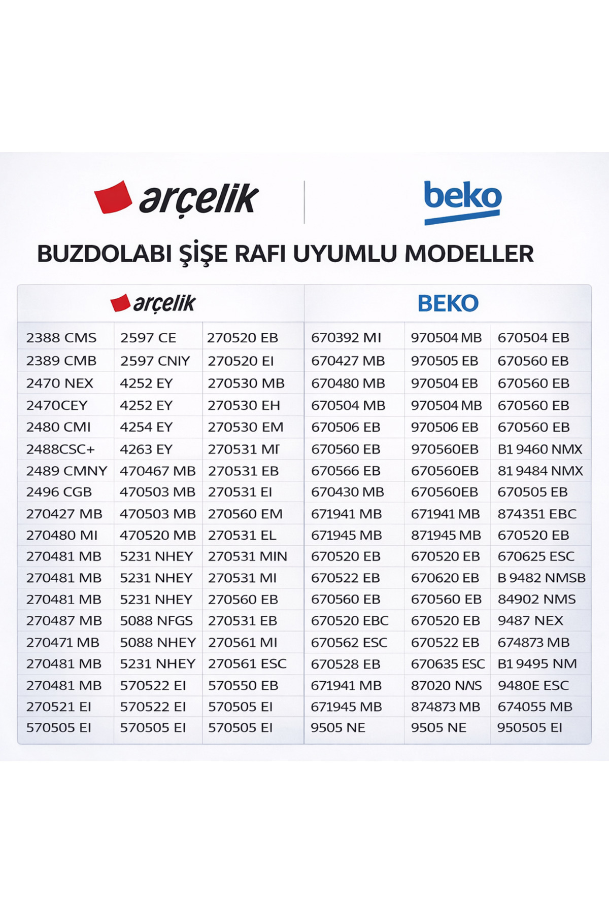 Arçelik Oem - 5500 Nmıy - 5500 Neıy Buzdolabı Kapak Şişe Rafı