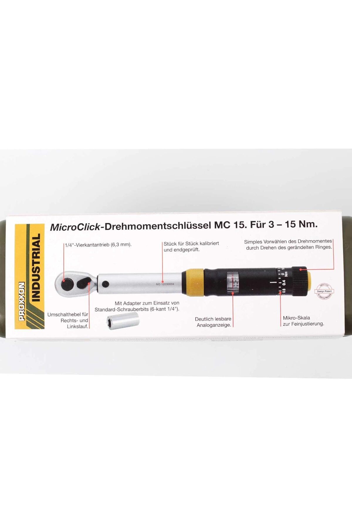 Proxxon 23345 MicroClick MC15 Tork Anahtarı 3 – 15 Nm 1/4