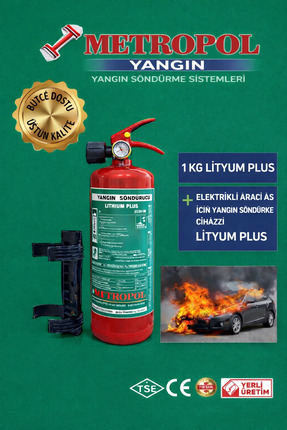 METROPOL Yangın 1 kg bir adet elektrik araç yangın söndürücü,akü yangın söndü...