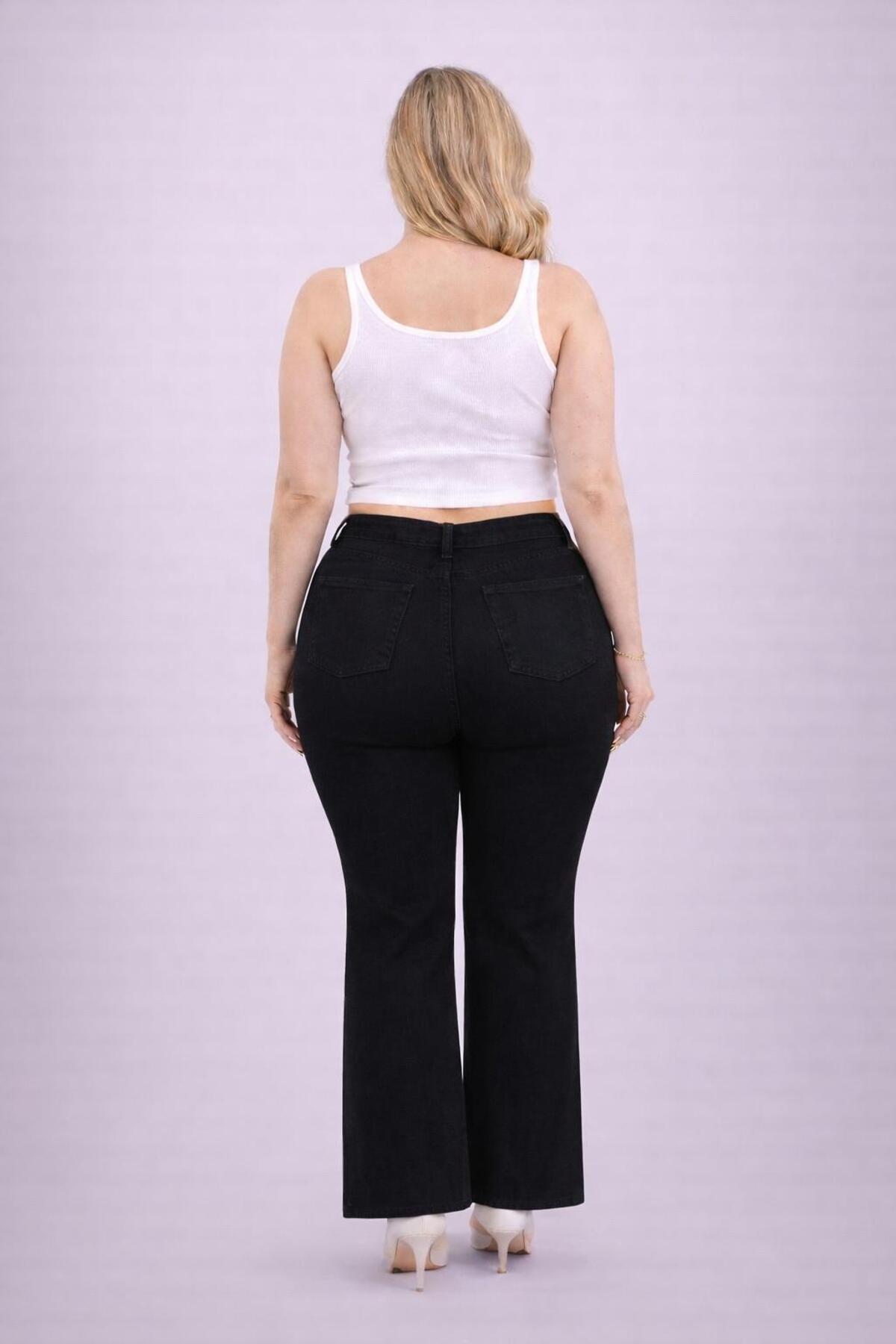 EYLÜLXXL  KADIN BÜYÜK BEDEN BORU PAÇA PANTOLON - Görsel 6