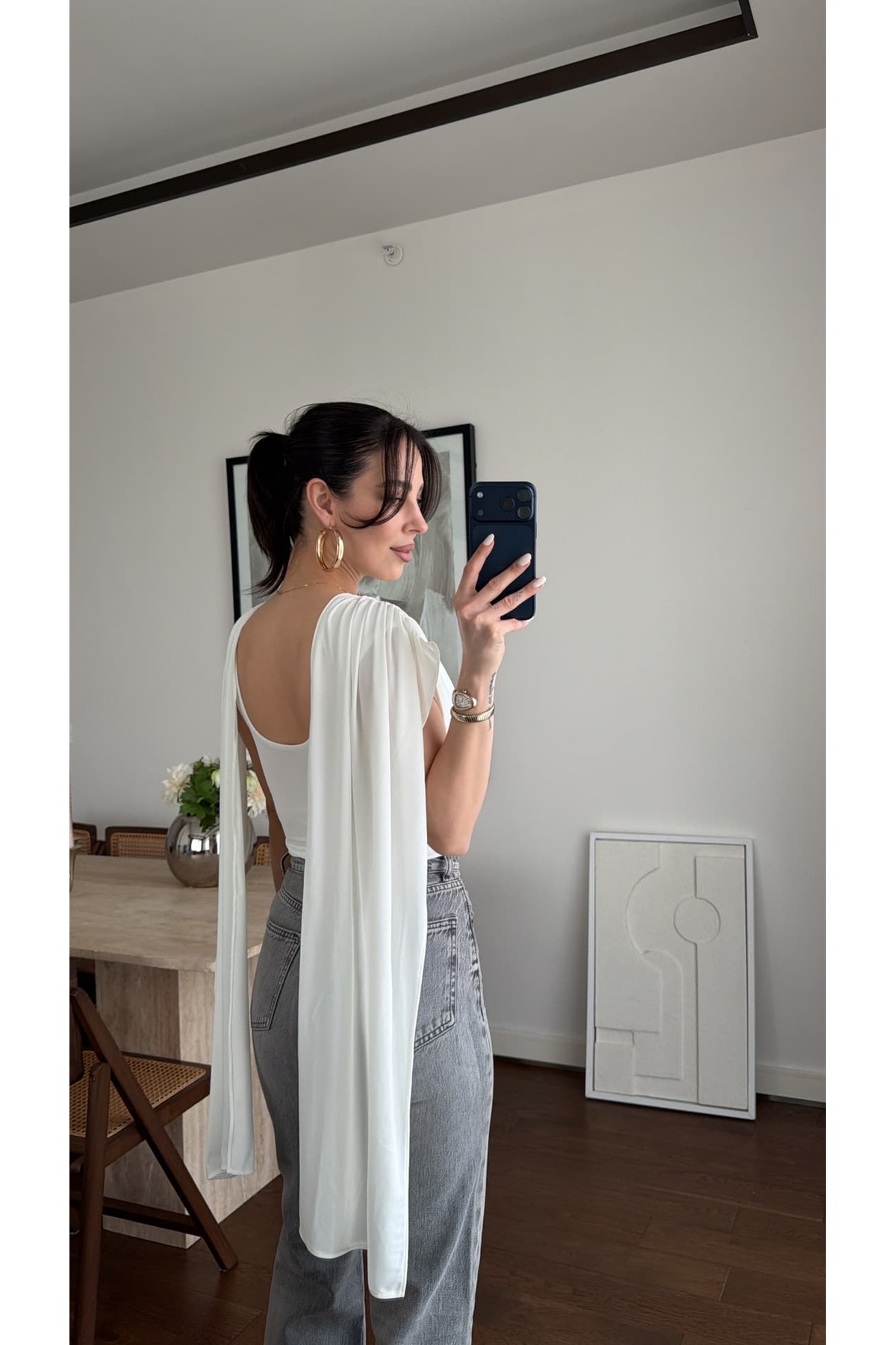 sinemkivanc co  YAKA DETAYLI BODYSUİT BLUZ - Görsel 4