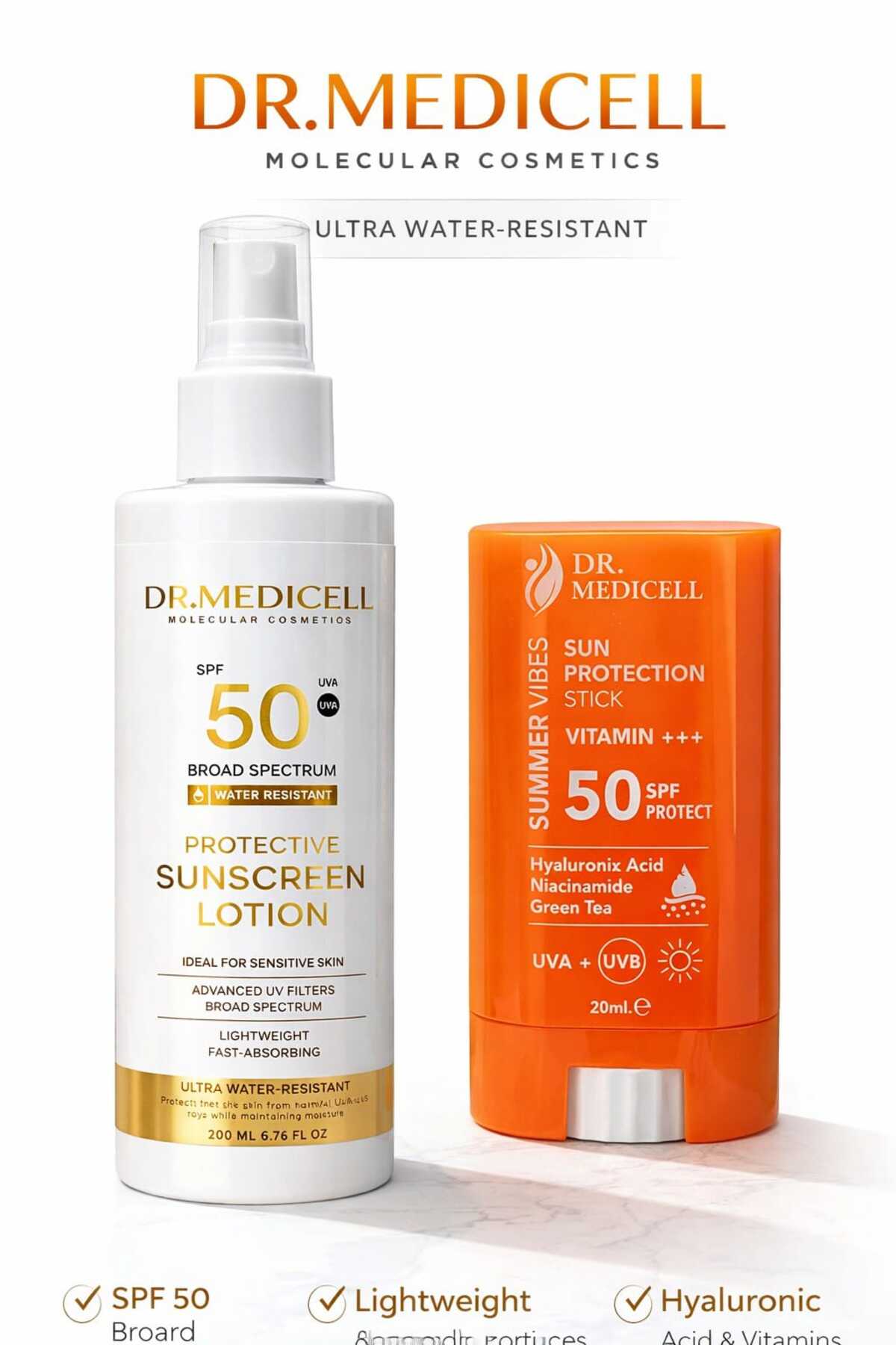 Ultra Yüksek Güneş Koruyucu SPF50+ 200 Ml Sprey+ 20GR Stick (Kofre Paket) — drmedicellgüneşkofre01