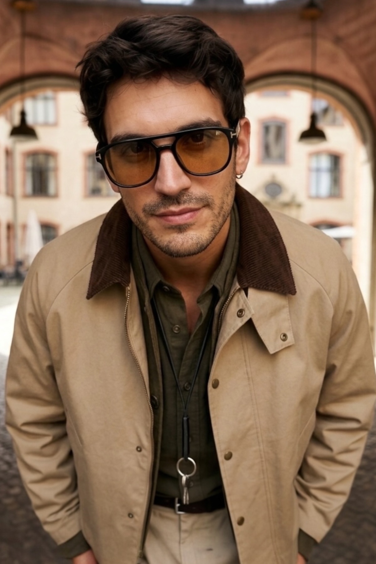 Chunky Frame Rosiqe Unisex Siyah Çerçeveli Nude Ultra Hafif Uv400 Filtreli Güneş Gözlüğü görsel 2