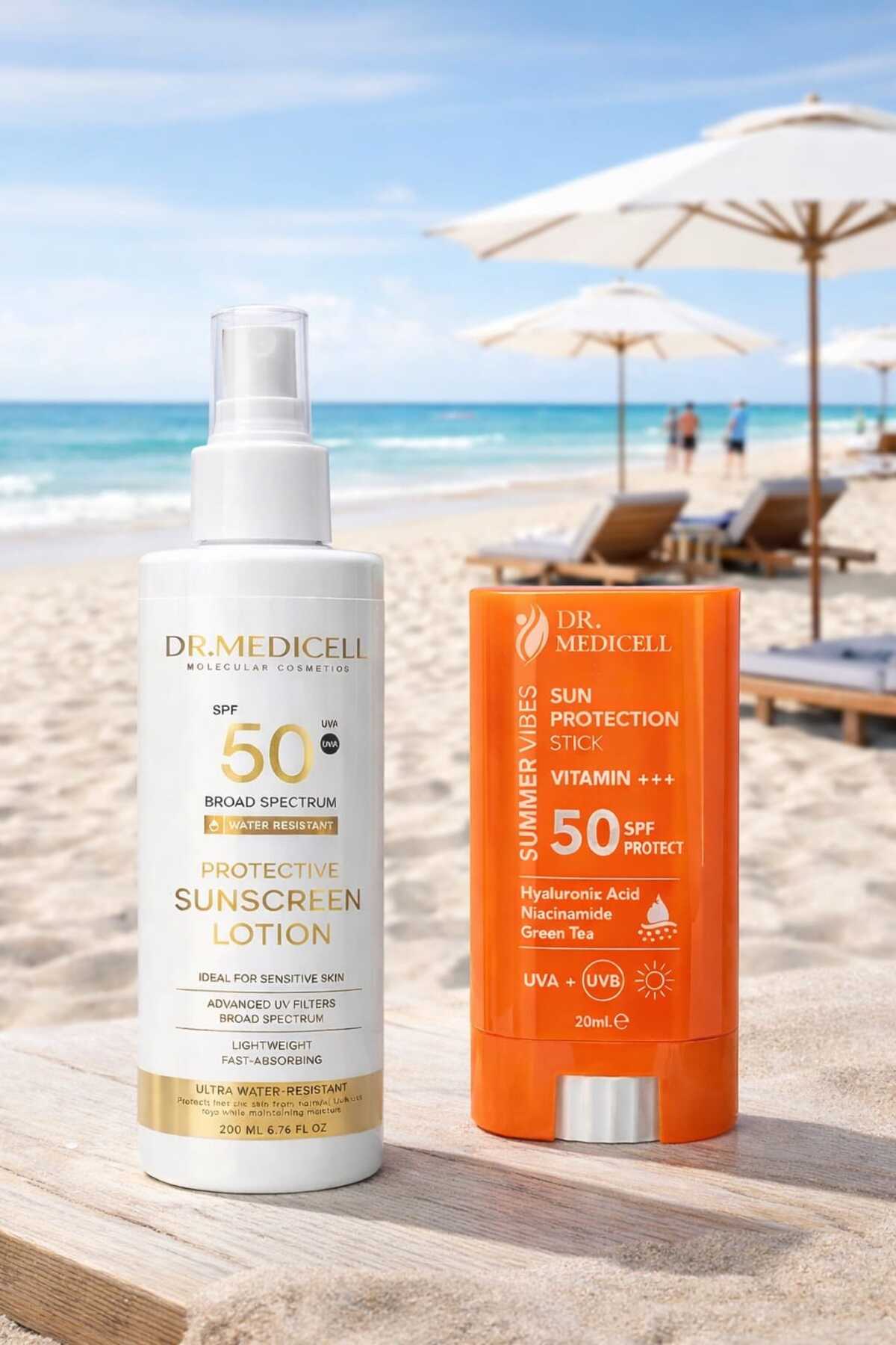 Ultra Yüksek Güneş Koruyucu SPF50+ 200 Ml Sprey+ 20GR Stick (Kofre Paket) — drmedicellgüneşkofre01 — تصویر 4 از 4
