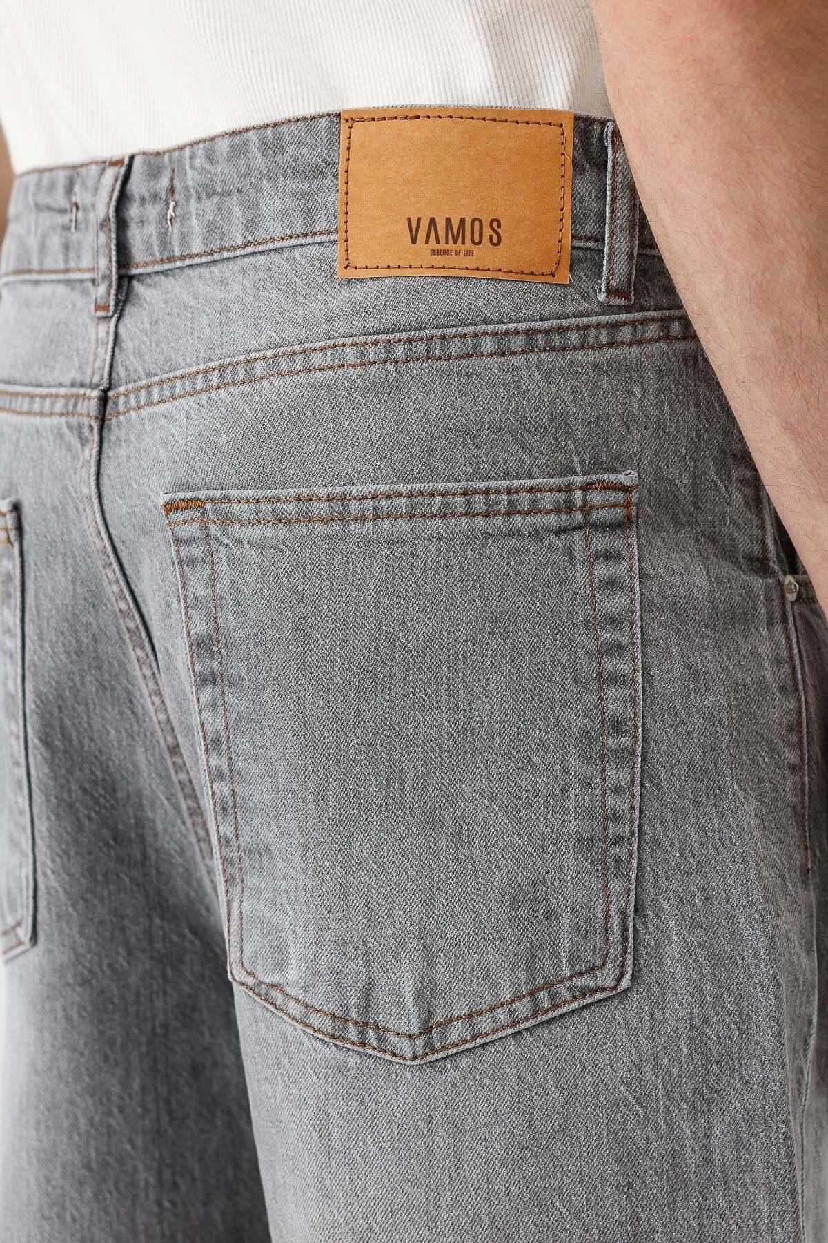VAMOSCLO SuperBaggy Fit Jean Antrasit görsel 8