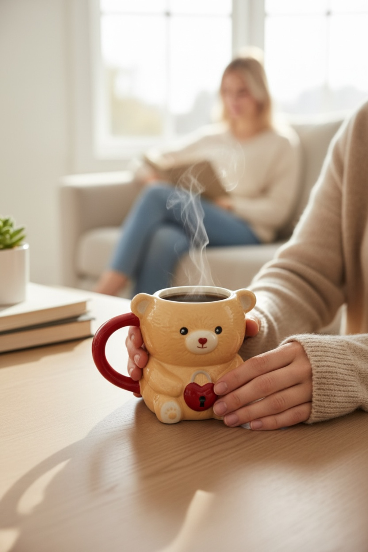 3D Hayvan Figürlü Kupa 430 ml – Porselen Büyük Boy Kahve ve Çay Kupası